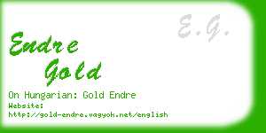 endre gold business card